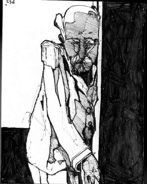 Brigadier Pudding on the border between past and future.